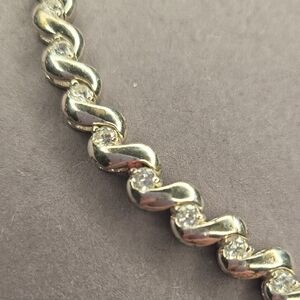 Classic Silver Crystal Link Bracelet